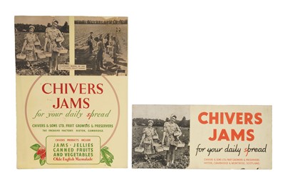 Lot 219 - TWO WWII ERA CHIVERS JAMS ADVERTISING CARDS