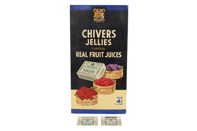 Lot 221 - A CHIVERS 'GIVE THE FAMILY PLENTY OF FRUIT JUICE JELLIES' ADVERTISING DISPLAY CARD