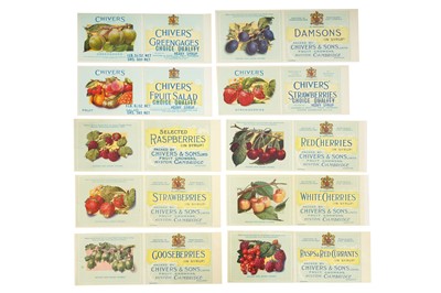 Lot 229 - A GROUP OF TEN EARLY 20TH CENTURY CHIVERS JAM LABELS