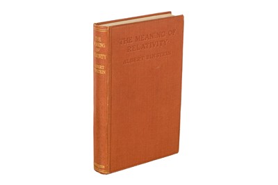 Lot 67 - Einstein. The Meaning of Relativity, first English edition, translated by Edwin Plimpton Adams, 1922