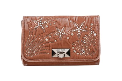 Lot 26 - Jimmy Choo Blush Embellished Chain Crossbody Bag