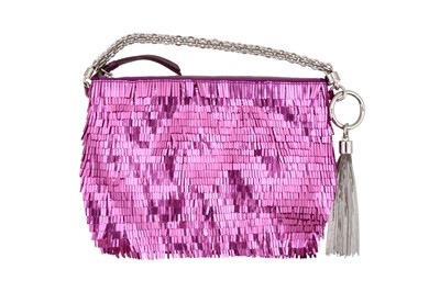 Lot 23 - Jimmy Choo Magenta Sequin Callie Bag