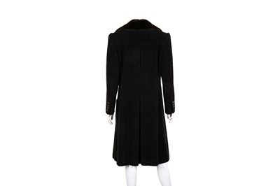 Lot 251 - Gucci Black Angora Swing Coat - Size 40