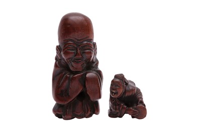 Lot 851 - A GROUP OF TWO JAPANESE NETSUKE