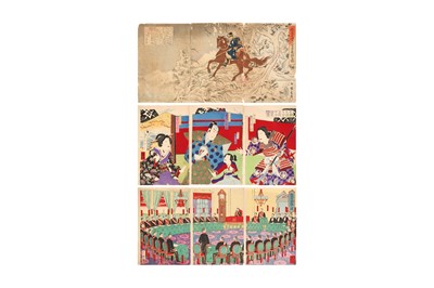 Lot 810 - THREE JAPANESE WOODBLOCK PRINT TRIPTYCHS