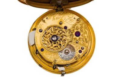 Lot 276 - THOMAS GRAY - AN OPEN-FACED REPEATER POCKET WATCH