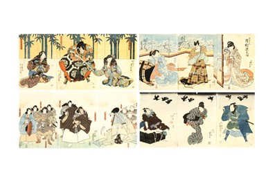 Lot 808 - FOUR JAPANESE WOODBLOCK PRINT TRIPTYCHS