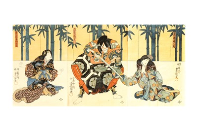 Lot 489 - FOUR JAPANESE WOODBLOCK PRINT TRIPTYCHS