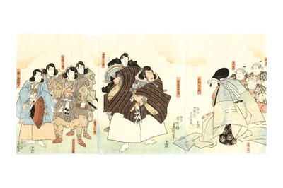 Lot 489 - FOUR JAPANESE WOODBLOCK PRINT TRIPTYCHS