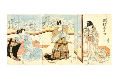 Lot 489 - FOUR JAPANESE WOODBLOCK PRINT TRIPTYCHS