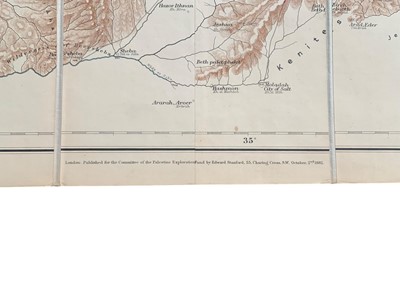 Lot 37 - Kitchener (Horatio) & Conder (Claude R.) Map of Western Palestine, 1882