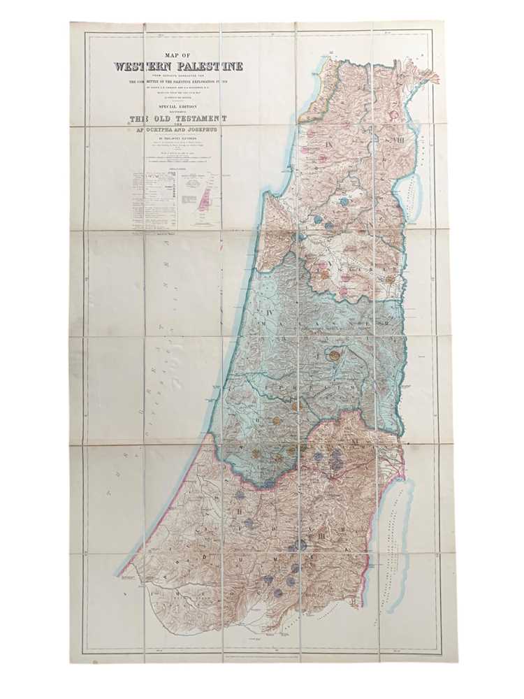 Lot 37 - Kitchener (Horatio) & Conder (Claude R.) Map of Western Palestine, 1882