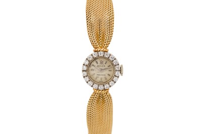 Lot 272 - A LADY'S GOLD ROLEX PRECISION COCKTAIL WATCH