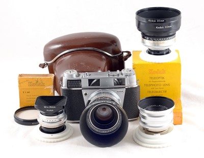 Lot 89 - A Good Kodak Retina IIIS Rangefinder Outfit.