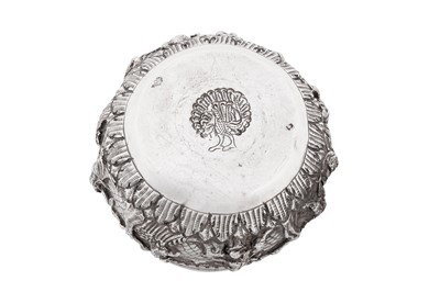 Lot 227 - A near pair early 20th century Burmese silver small bowls, Rangoon circa 1920