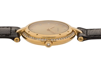 Lot 247 - A LADY'S GOLD CARTIER PANTHERE VENDOME DRESS WATCH