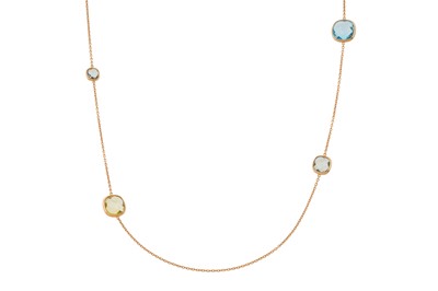 Lot 486 - BUCHERER Ι A 'COLOUR DROPS' MULTI-GEM NECKLACE