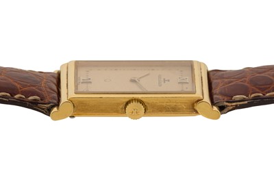 Lot 239 - A MEN'S GOLD JAEGER LeCOULTRE UNIPLAN WRISTWATCH