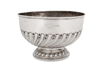 Lot An Edwardian sterling silver punch or trophy bowl, London 1901 by Charles Stuart Harris