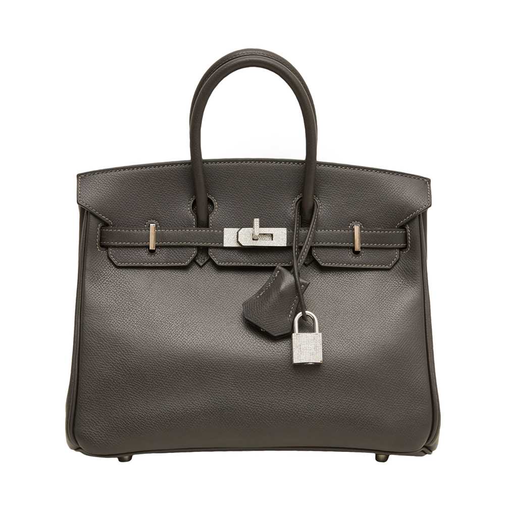 Lot 70 - Hermes Graphite Epsom Diamond Birkin 25