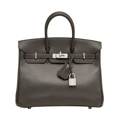 Lot 70 - Hermes Graphite Epsom Diamond Birkin 25