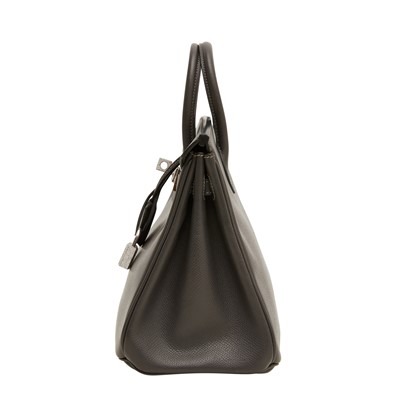 Lot 70 - Hermes Graphite Epsom Diamond Birkin 25