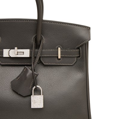 Lot 70 - Hermes Graphite Epsom Diamond Birkin 25