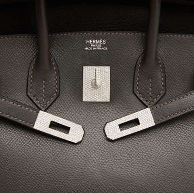 Lot 70 - Hermes Graphite Epsom Diamond Birkin 25