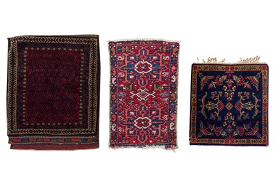 Lot 268 - A BALOUCH BAG, KARAJA MAT & KIRMAN MAT