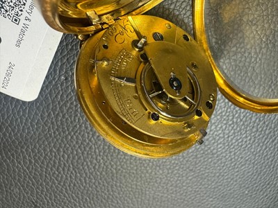 Lot 279 - A 19TH CENTURY OPEN FACED POCKET WATCH