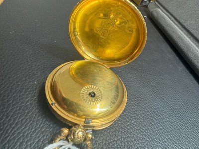 Lot 279 - A 19TH CENTURY OPEN FACED POCKET WATCH