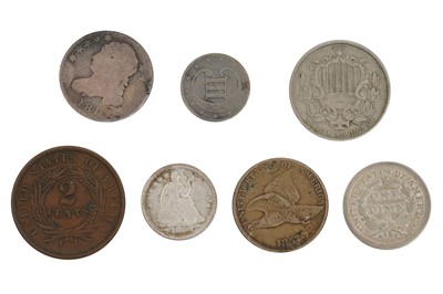 Lot 134 - A GROUP OF 19TH CENTURY AMERICAN COINS