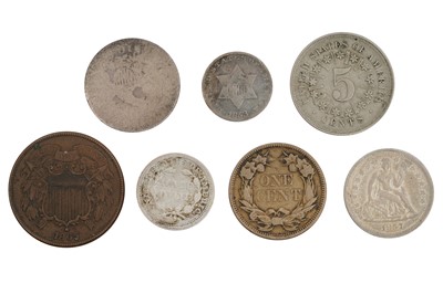 Lot 134 - A GROUP OF 19TH CENTURY AMERICAN COINS