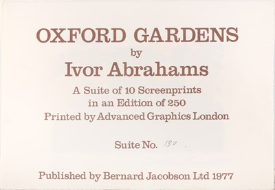 Lot 326 - IVOR ABRAHAMS (BRITISH 1935-2015)