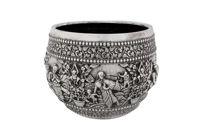 Lot A late 19th century Anglo – Indian unmarked silver bowl, Poona circa 1890