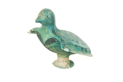 Lot 37 - A KASHAN CERAMIC BIRD