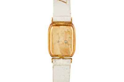 Lot 249 - A LADY'S DeLANEAU GOLD AND DIAMOND-SET DRESS WATCH