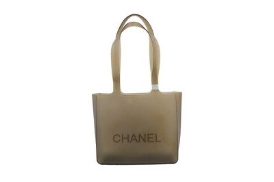 Lot 190 - Chanel Grey Logo Jelly Mini Tote Bag