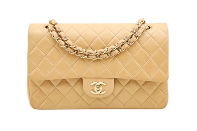 Lot 125 - Chanel Beige Medium Classic Double Flap Bag