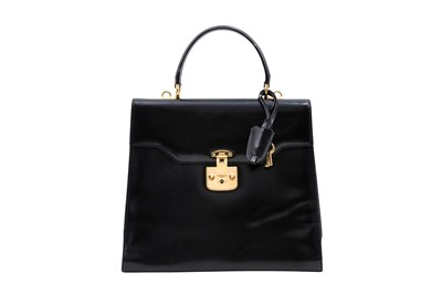 Lot 294 - Gucci Black Lady Lock Top Handle Bag