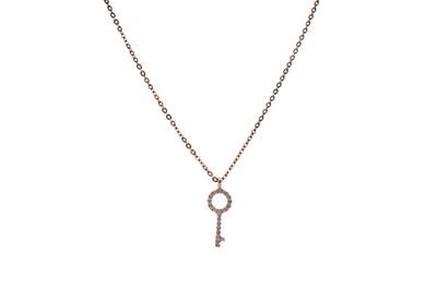 Lot 488 - A DIAMOND PENDANT NECKLACE