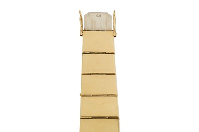 Lot 273 - A LADY'S GOLD AND DIAMOND-SET BRACELET WATCH