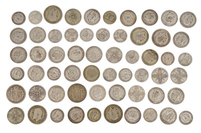 Lot 144 - A GROUP OF GEORGE V (1910-1936), 41X PRE-1921 SILVER COINS