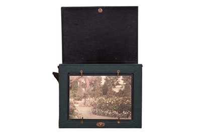 Lot 248 - A Half Plate Autochrome of a Garden Scene complete with Diascope Viewer