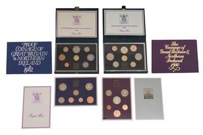 Lot 123 - A GROUP OF FOUR BRITISH PROOF COIN SETS