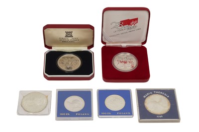 Lot 125 - A COLLECTION OF SIX SILVER COINS