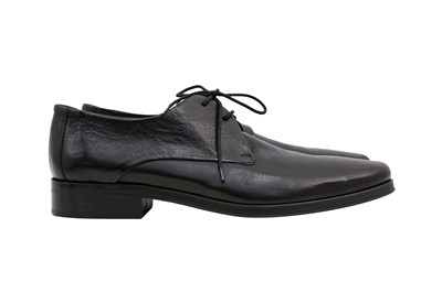 Lot 229 - Emporio Armani Men's Black Derby Shoe - Size 44.5