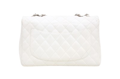 Lot 269 - Chanel White Jumbo Classic Single Flap Bag