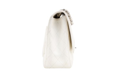 Lot 269 - Chanel White Jumbo Classic Single Flap Bag
