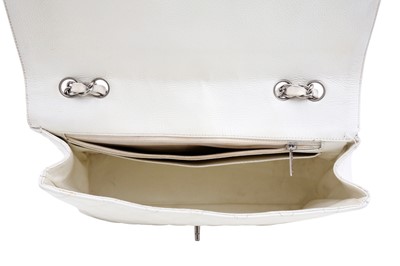 Lot 269 - Chanel White Jumbo Classic Single Flap Bag